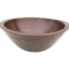 Hot Double Wall Copper Sink With Hammered Exterior - Antique Dark Above Counter / Vessel Sinks