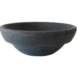 Outlet Echo Bowl Shaped Vessel Sink - Honed Black Basalt Semi-Recessed Sinks|Above Counter / Vessel Sinks