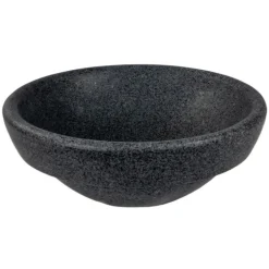 Clearance Echo Bowl Shaped Vessel Sink - Honed Padang Dark Granite Semi-Recessed Sinks|Above Counter / Vessel Sinks