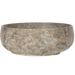 Sale Gral Round Vessel Sink in Gray Marble Above Counter / Vessel Sinks