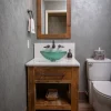 Green Drops Glass Vessel Sink Above Counter / Vessel Sinks