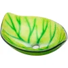 Online Green Leaf Shaped Vessel Sink Above Counter / Vessel Sinks