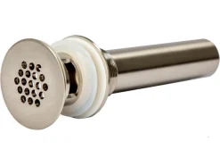 Online 1.5" Grid Drain with Overflow in Brushed Nickel Sink Drains|Overflow Bathroom Sink Drains