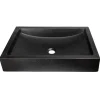 Clearance 22-in Shallow Wave Concrete Rectangular Vessel Sink Above Counter / Vessel Sinks