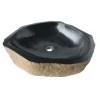 New Natural Basalt Pillar Stone Sink With Black Interior Above Counter / Vessel Sinks|Specialty Stone Sinks