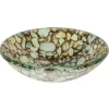 Outlet 14" Natural Pebble Pattern Glass Vessel Sink Above Counter / Vessel Sinks