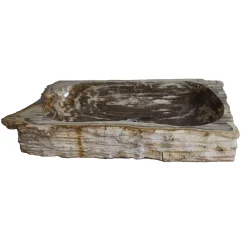 Hot Natural Stone Trough Vessel Sink - Petrified Wood Above Counter / Vessel Sinks|Specialty Stone Sinks