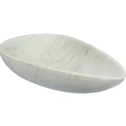 Discount Pod Shaped Vessel Sink - Carrara White Marble Above Counter / Vessel Sinks