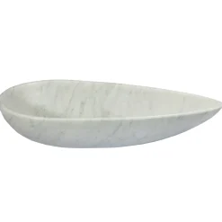 Discount Pod Shaped Vessel Sink - Carrara White Marble Above Counter / Vessel Sinks