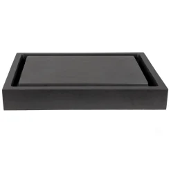 Online Rectangular Infinity Pool Sink - Honed Lava Stone Above Counter / Vessel Sinks