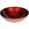 Discount Red Copper Reflections Glass Vessel Sink Above Counter / Vessel Sinks