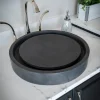 New Round Infinity Pool Sink - Lava Stone Above Counter / Vessel Sinks