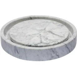New Round Infinity Pool Sink - Carrara Marble Above Counter / Vessel Sinks