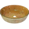 Seashells and Sand Glass Vessel Sink Above Counter / Vessel Sinks