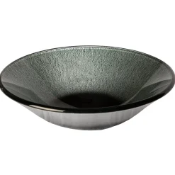 Silver Streams Black Glass Vessel Sink Above Counter / Vessel Sinks