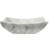 New Square Deep Zen Sink - Carrara Marble Above Counter / Vessel Sinks