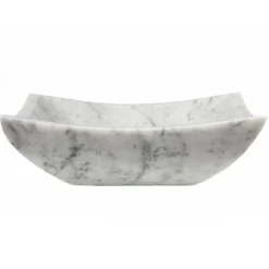 New Square Deep Zen Sink - Carrara Marble Above Counter / Vessel Sinks