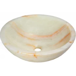 Outlet White Translucent Onyx Sink Above Counter / Vessel Sinks
