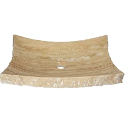 Hot White Travertine Large Zen Sink Above Counter / Vessel Sinks