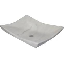 Best Zen Sink - Guanxi White Marble Above Counter / Vessel Sinks