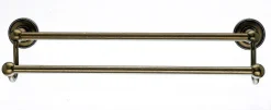 Outlet Ed7Gbza 18" Double Towel Bar With Beaded Detail In German Bronze Top Knobs|Towel Bars