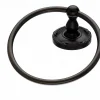 Online Ed5Orbe Towel Ring With Ribbon & Reed Detail In Oil Rubbed Bronze Top Knobs|Towel Rings