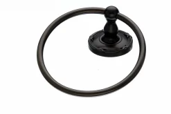 Online Ed5Orbe Towel Ring With Ribbon & Reed Detail In Oil Rubbed Bronze Top Knobs|Towel Rings
