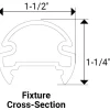 Clearance Flange Set for Lighted Closet Rod Closet & Storage