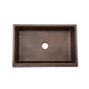 Clearance 30" Hammered Copper Apron Front Single Basin Kitchen Sink in Glazed Black Apron Front / Farmhouse Sinks
