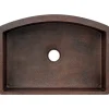 Sale 33" Hammered Copper Rounded Apron Front Single Basin Kitchen Sink in Glazed White Apron Front / Farmhouse Sinks