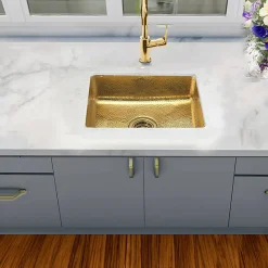 Hot 20" Hand-Hammered Brass Dual Mount Bar Sink Sinks For Tight Spaces|Bar / Prep Sinks