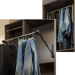 Sale Chrome and Black Expanding Wardrobe Lift Closet & Storage|Storage & Organization