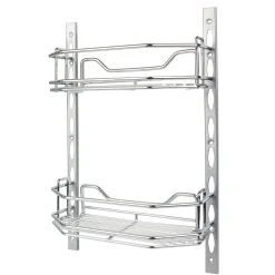 6" Deep Door Mounted Tray System Kit in Polished Chrome Storage & Organization