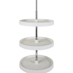 Hot 18" Diameter Round Plastic Lazy Susan Set with Twist and Lock Pole Storage & Organization