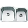 New 16 Gauge 60/40 Stainless Steel Undermount Sink with Larger Left Bowl Stainless Steel Sinks|Double Bowl Sinks