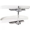 Discount Half-Moon Lazy Susan Set with White Plastic Trays Storage & Organization