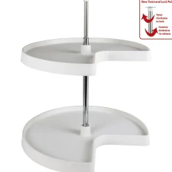 Hot Kidney Plastic Lazy Susan Set with Twist and Lock Pole Storage & Organization