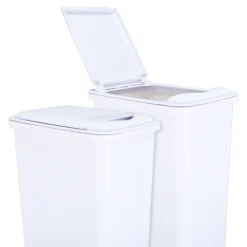 Best Lid for 50-Quart Plastic Waste Container in White Storage & Organization
