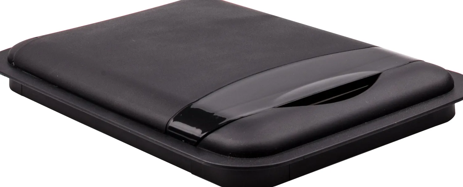 New Lid for 50-Quart Plastic Waste Container in Black Storage & Organization
