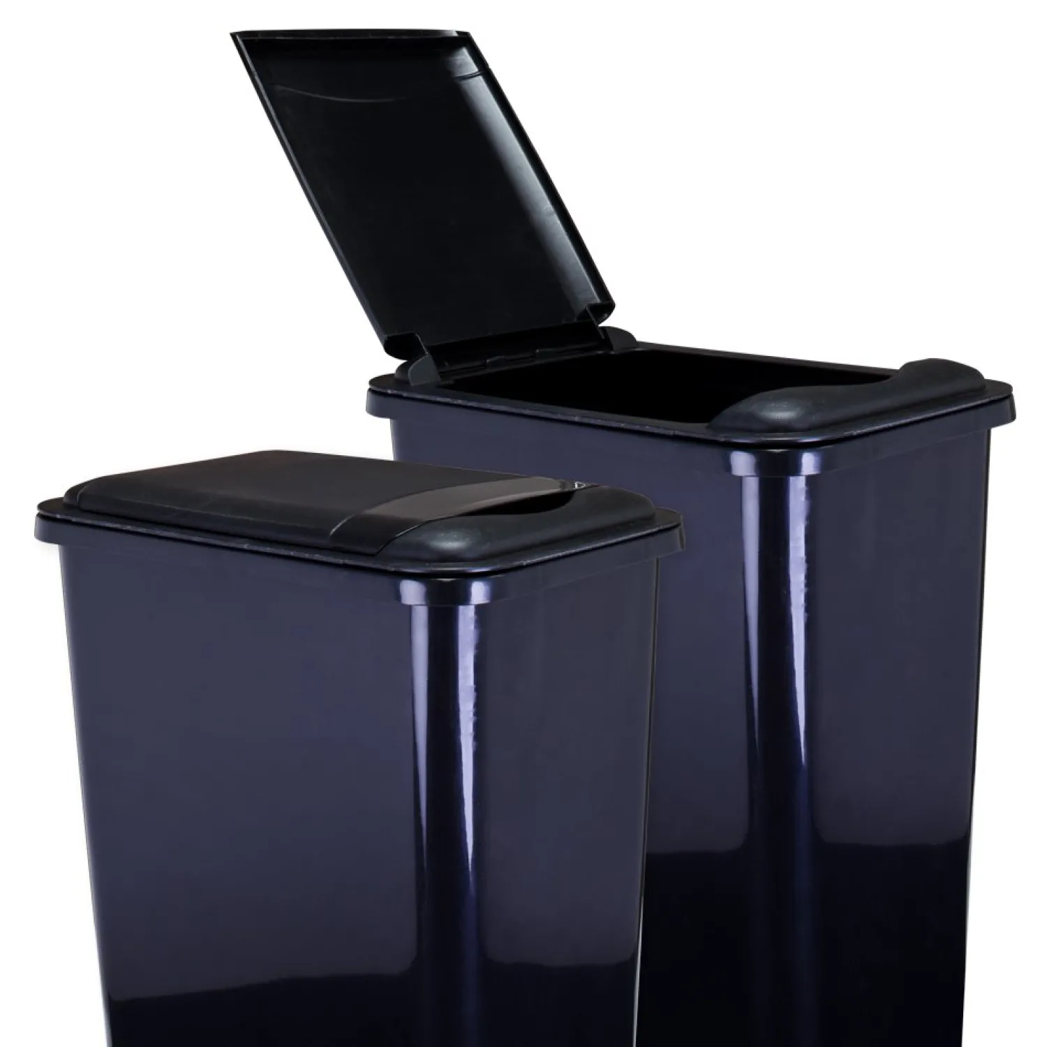 New Lid for 50-Quart Plastic Waste Container in Black Storage & Organization