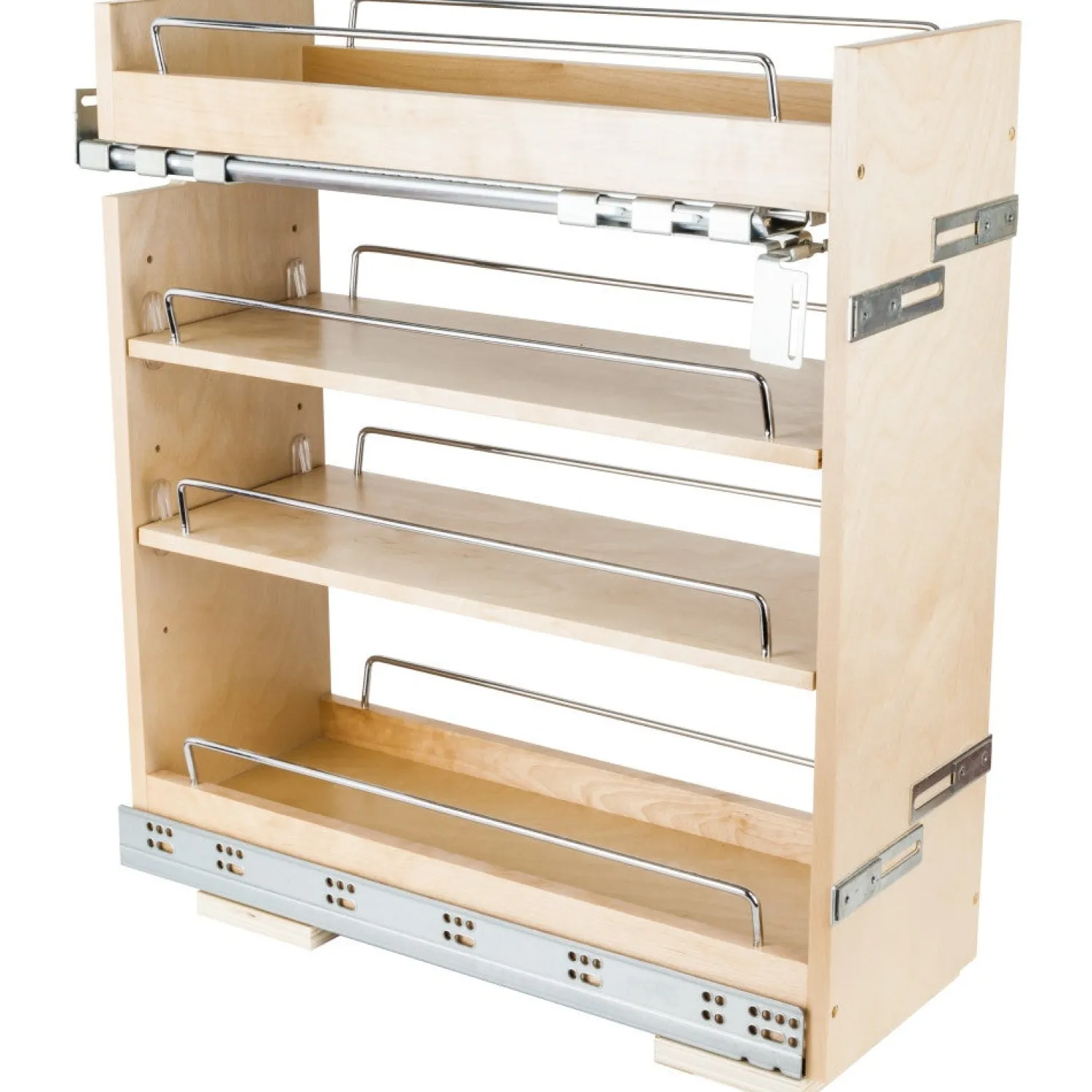 No Wiggle Base Cabinet Pullout with Premium Soft-close Concealed Undermount Slides Storage & Organization