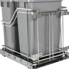 Online Polished Chrome Trashcan Pullout with Soft-close Slides Storage & Organization