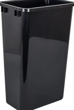 Hot 50-Quart Plastic Waste Container in Black Storage & Organization