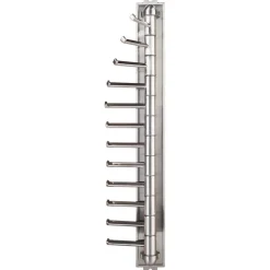 Hot Satin Nickel Screw Mounted Tri-Level Cascading Tie Rack Storage & Organization