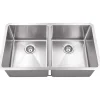 Discount Stainless Steel 16 Gauge Fabricated Kitchen Sink with Two Equal Bowls Stainless Steel Sinks|Double Bowl Sinks