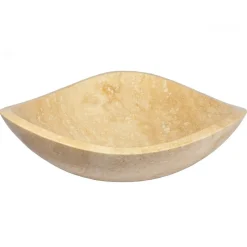 Sale 16 Inch Freeform Beige Stone Bathroom Vessel Sink Above Counter / Vessel Sinks