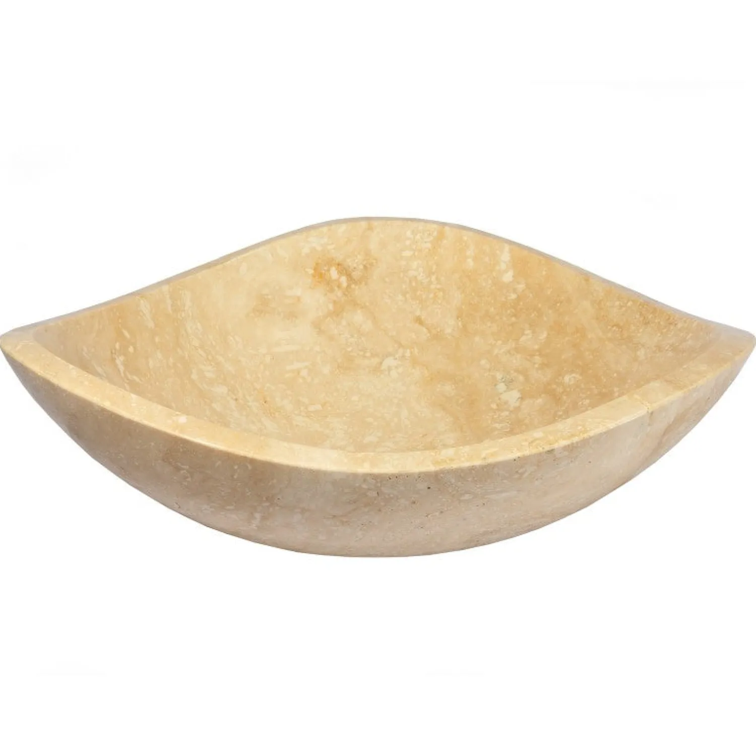 Sale 16 Inch Freeform Beige Stone Bathroom Vessel Sink Above Counter / Vessel Sinks