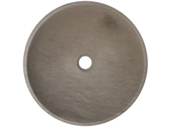 Clearance 16-in Round Sloped Vessel Sink in Molly Grey Marble Above Counter / Vessel Sinks