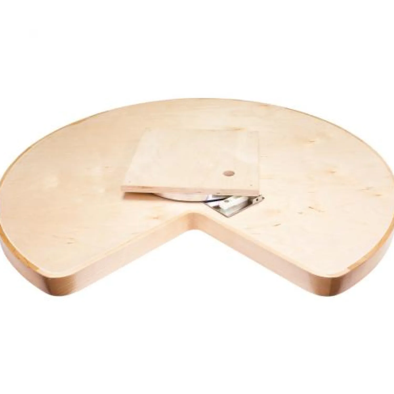 32" Kidney Lazy Susan With Pre-Installed 10" Cast Aluminum Swivel Storage & Organization