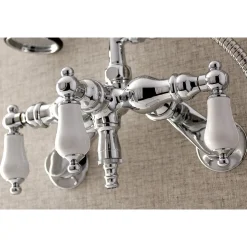 Clearance AE421TX-P Aqua Vintage 3-3/8-Inch Adjustable Wall Mount Clawfoot Tub Faucet with Hand Shower Tub Faucets